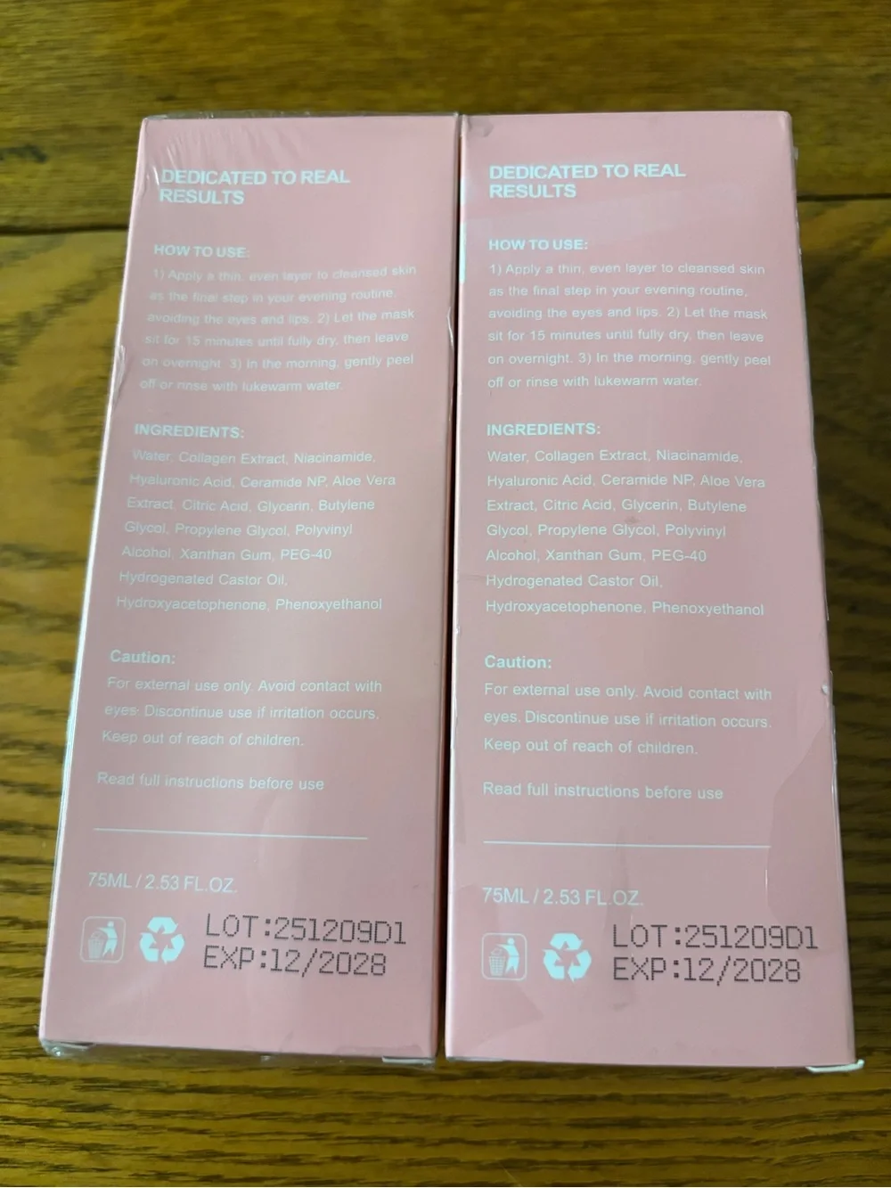 YURI Collagen Night Wrapping Mask - Pink 2.53 fl oz